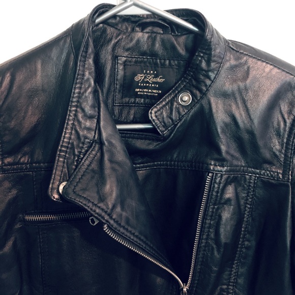 [ZARA] Genuine Leather Jacket - Picture 3 of 7